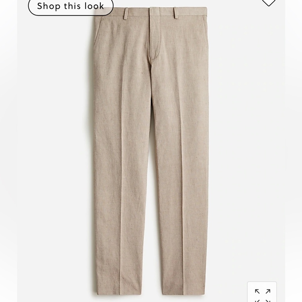 J CREW Ludlow Slim-fit unstructured suit pant in Irish cotton-linen blend